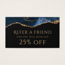 tarjeta de referencia agate azul