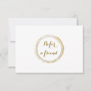Tarjeta de Referencia Blanca Círculo Glamour de Ho