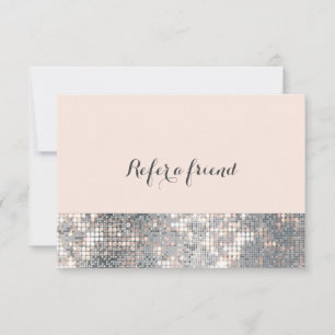 Tarjeta de Referencia Brillo Lentejuelas Glamour G