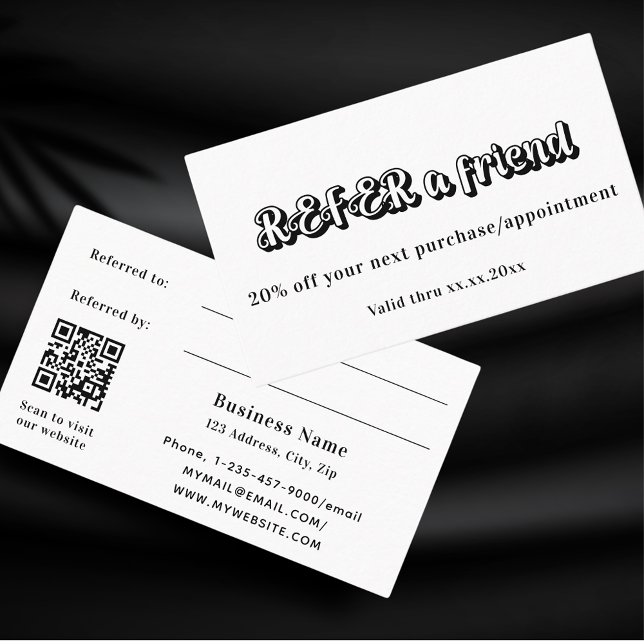 Tarjeta de referencia comercial de código qr negro (Subido por el creador)