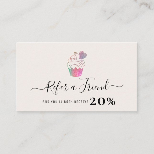 tarjeta de referencia comercial de pastelería pers (Anverso)