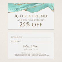 Tarjeta de referencia de agate acuamarine