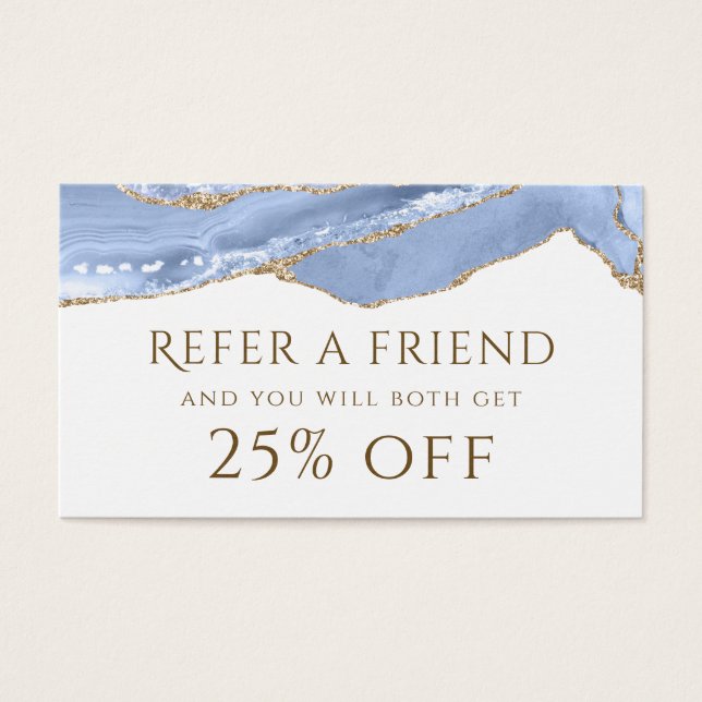 Tarjeta de referencia de Agate Azul de Cornflower (Frente)