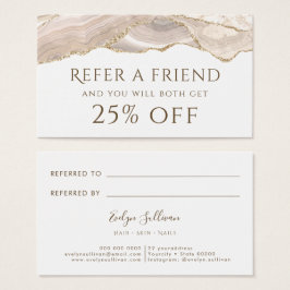 Tarjeta de referencia de Agate de Oro de Marfil