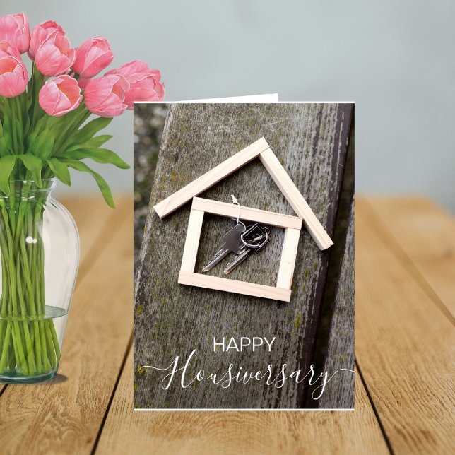 Tarjeta de referencia de aniversario de casa feliz (Subido por el creador)