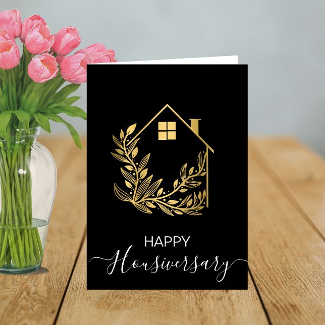 Tarjeta de referencia de aniversario de casa feliz (Subido por el creador)