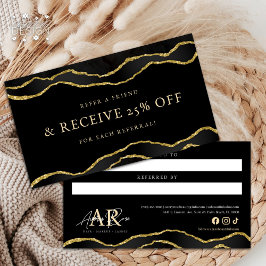 Tarjeta de referencia de belleza de ágiles de márm