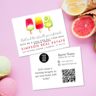 Tarjeta de Referencia de Bienes Raíces de Paleta d