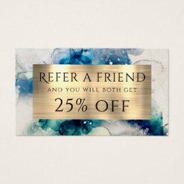 Tarjeta de referencia de color azul Verde azulado