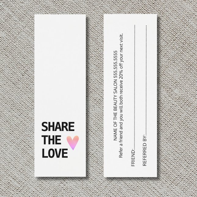 Tarjeta de Referencia de Corazón Pastel Negro Eleg (Subido por el creador)