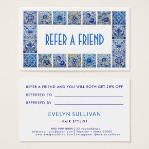 Tarjeta de referencia de cuadros de azulejos medit