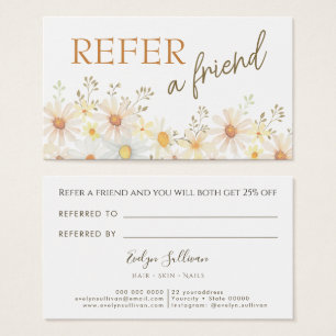 Tarjeta de referencia de Daisies