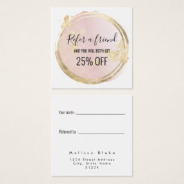 tarjeta de referencia de diseño de círculo rosa
