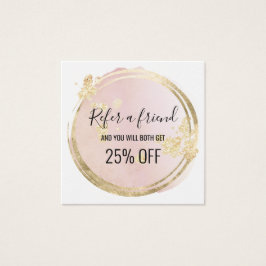 tarjeta de referencia de diseño de círculo rosa