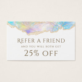 Tarjeta de referencia de diseño óptico azul