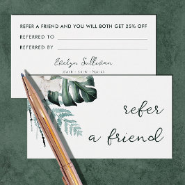 tarjeta de referencia de flores blancas de vegetac