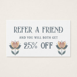 tarjeta de referencia de flores de arte folclórico