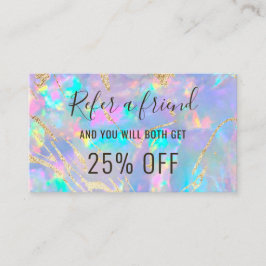 tarjeta de referencia de fondo opal