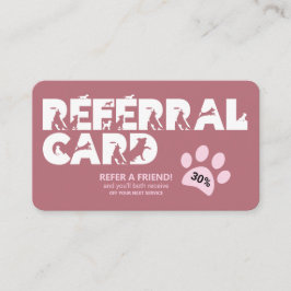 Tarjeta de referencia de impresión de Mascota Serv