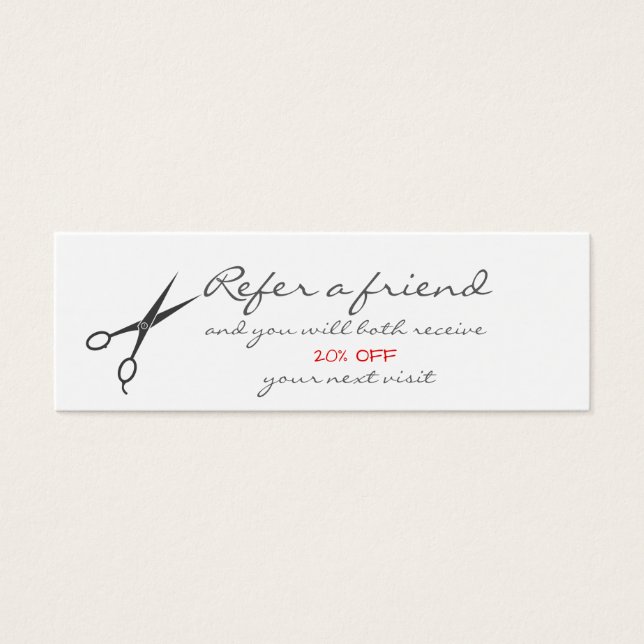 Tarjeta de referencia de la sala de belleza de tij (Frente)