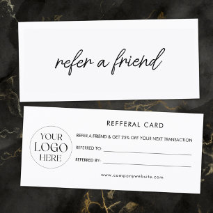 Tarjeta de Referencia de Logo Empresarial Elegante