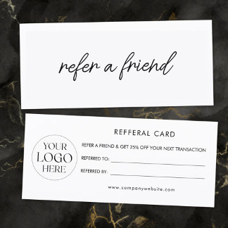 Tarjeta de Referencia de Logo Empresarial Elegante
