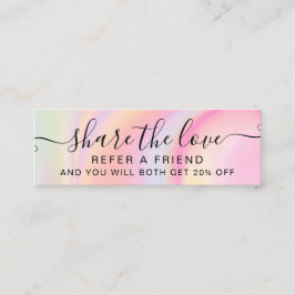 Tarjeta de referencia de mármol arcoiris con unico