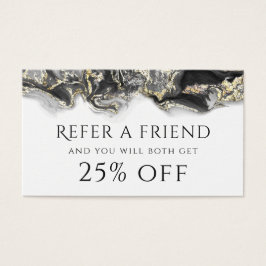 tarjeta de referencia de mármol negro