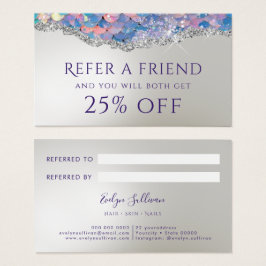 Tarjeta de referencia de Mermaid secuin faux Relie