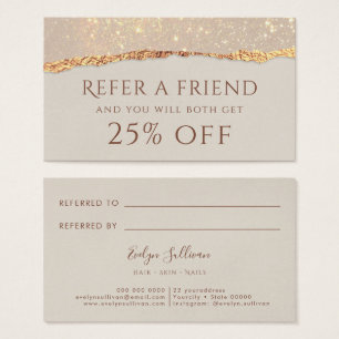 Tarjeta de referencia de papel rasgado Shimmer