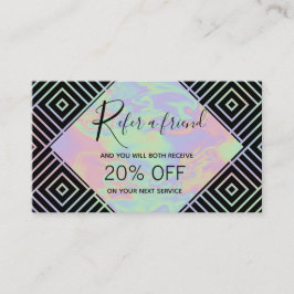 Tarjeta de referencia de patrón simétrico holográf