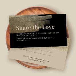 Tarjeta de referencia de pincel de oro de Faux de 