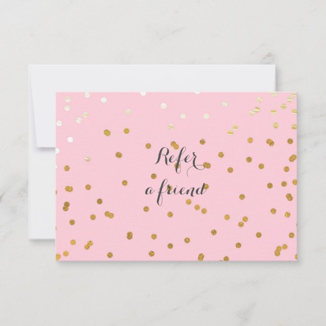 Tarjeta de Referencia de Puntos Modernos Rosa y Do (Anverso)