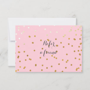 Tarjeta de Referencia de Puntos Modernos Rosa y Do