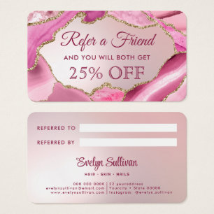 Tarjeta de referencia de Relieve metalizado falso