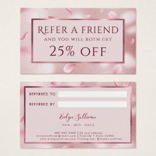 Tarjeta de referencia de Relieve metalizado Flower