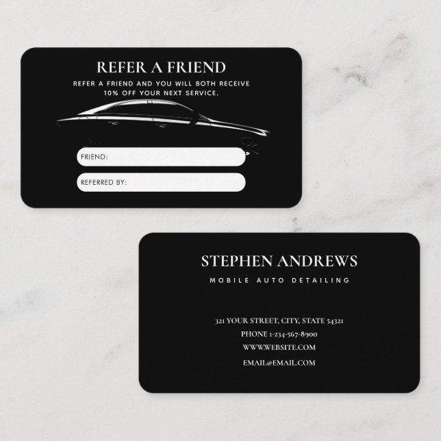 Tarjeta de referencia de reparación automática de  (Anverso / Reverso)