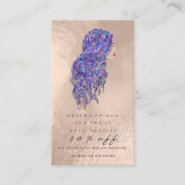 Tarjeta de referencia de salón Pearl Makeup Lash H