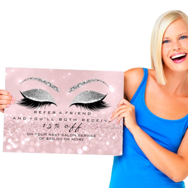 Tarjeta de referencia de salón Purpurina Láceas ro (Subido por el creador)