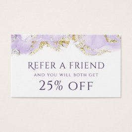 tarjeta de referencia de tinta lavender