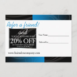tarjeta de referencia elegante de la peluquería az