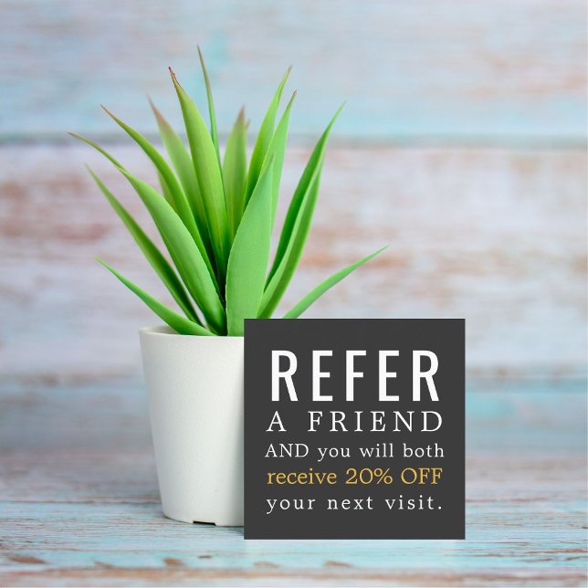 Tarjeta de referencia elegante y moderna del salón (Subido por el creador)