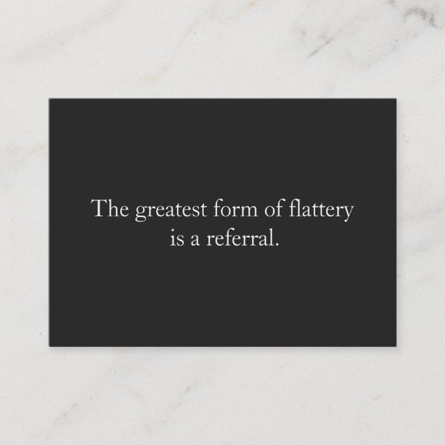 Tarjeta de referencia Emprendedor profesional Negr (Anverso)