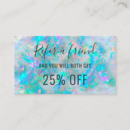 tarjeta de referencia inspirada en ópalo