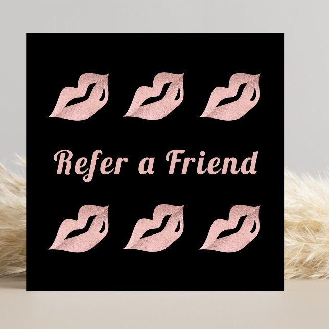 Tarjeta de Referencia Labios Rosa Dorado Glam de L (Subido por el creador)