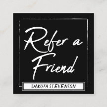 Tarjeta de referencia minimalista | Blanco y negro