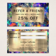 Tarjeta de referencia opal azul para purpurina de 