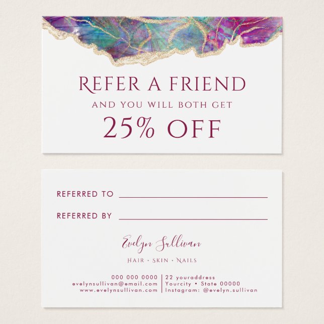 Tarjeta de referencia para el diseño opúsculo de F (Anverso y reverso)