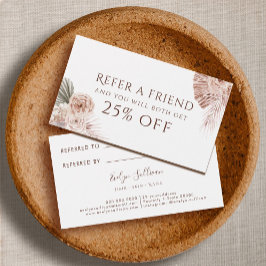 Tarjeta de referencia para rosas Boho