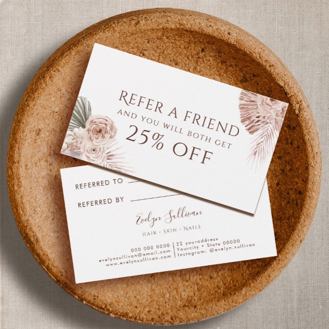 Tarjeta de referencia para rosas Boho (Subido por el creador)